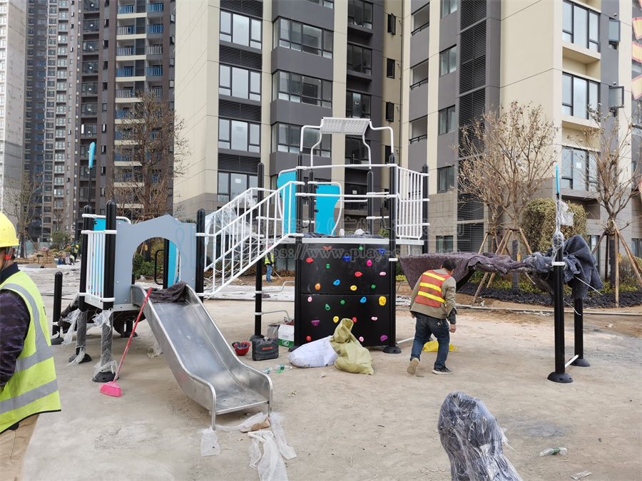 住宅小區無動力組合滑梯定制