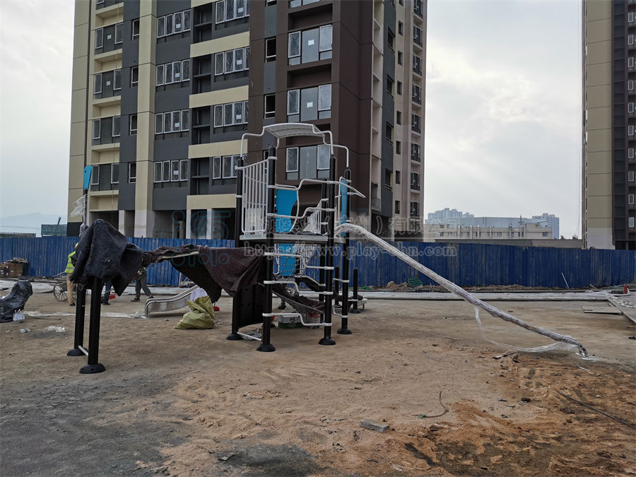 住宅小區無動力組合滑梯定制