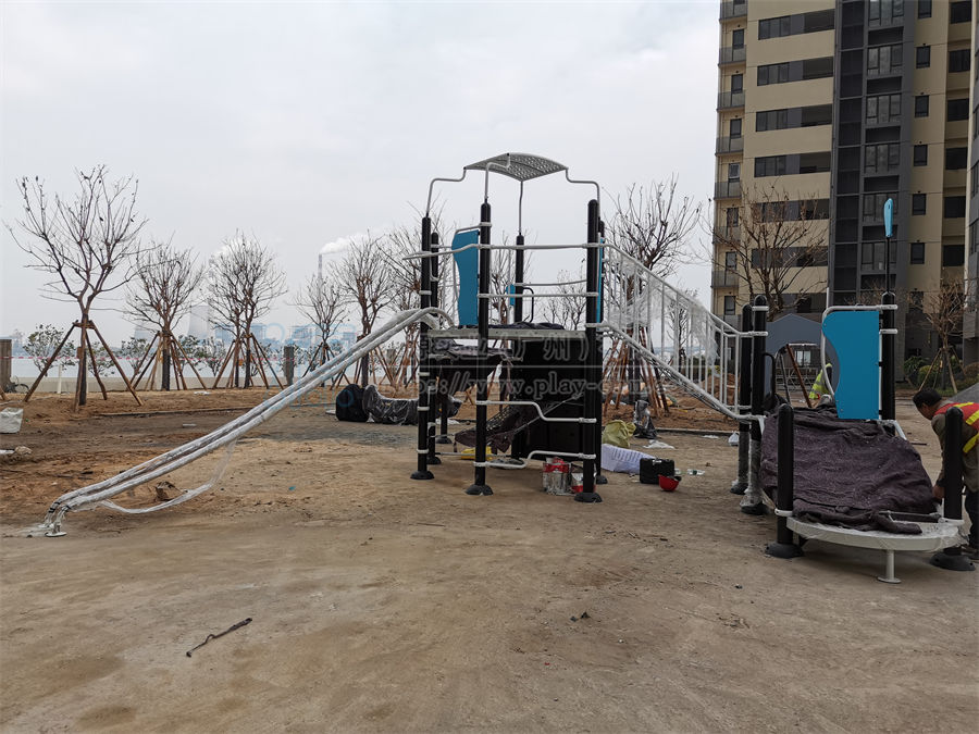 住宅小區無動力組合滑梯定制