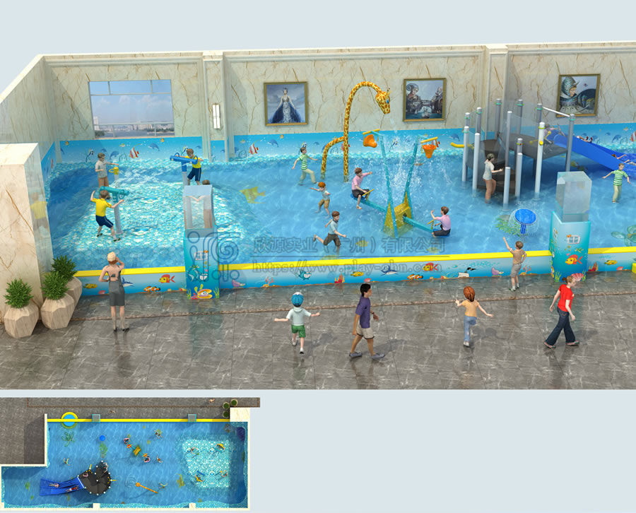 溫泉度假酒店150方室內(nèi)水上樂(lè)園設(shè)計(jì)方案