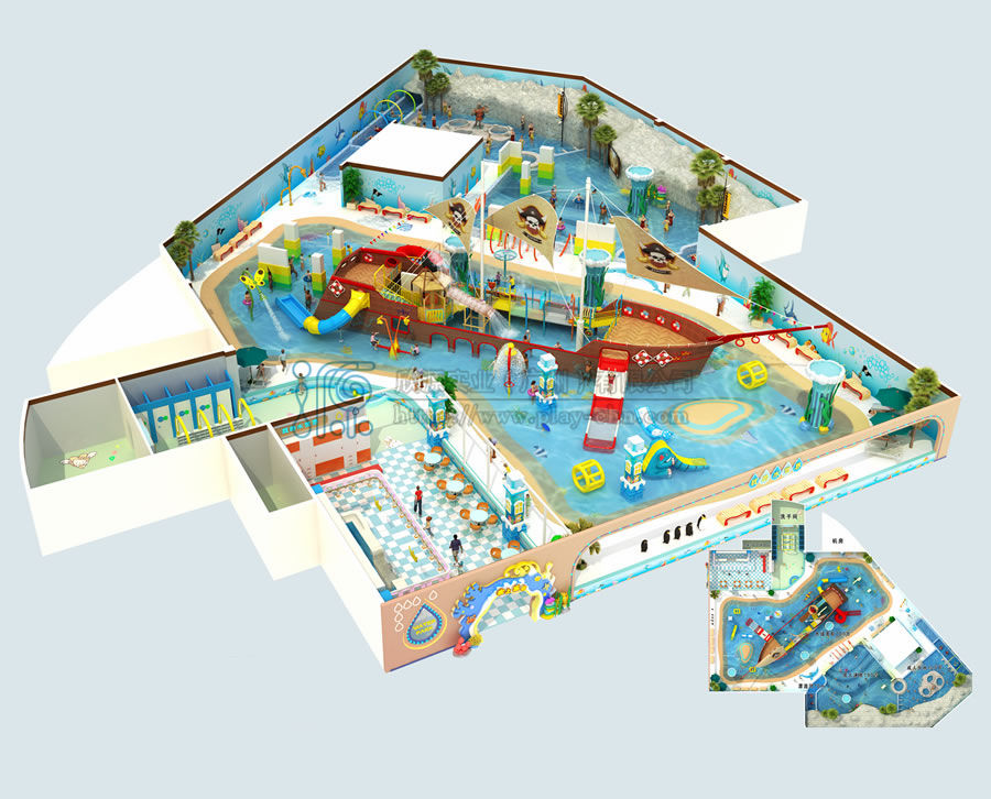 貴州某購(gòu)物廣場(chǎng)1800平方水上樂(lè)園三種規(guī)劃方案