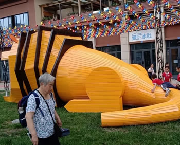 【陸地】獅子造型組合滑梯訂制