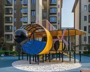 飛機造型繩結攀爬游樂設備