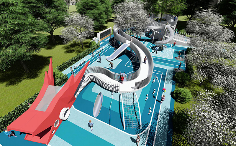 小青龍主題無動力兒童游樂園