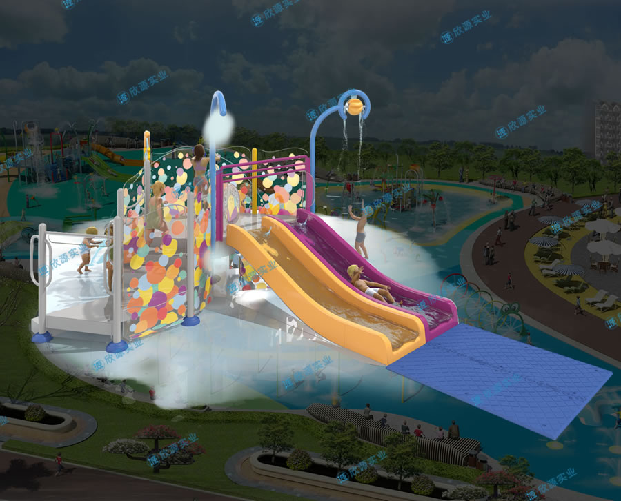 兒童水上樂園組合滑梯