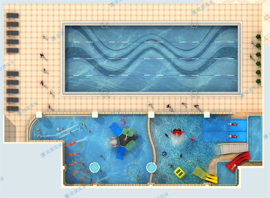 游泳館318平方室內水上樂園