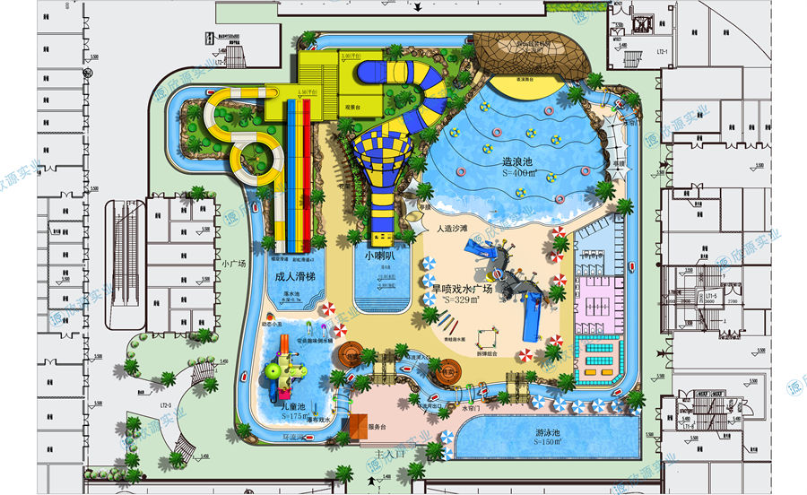 4120平方室外水上樂園整體規(guī)劃方案