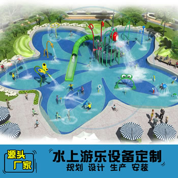 379平方旱噴水上樂園干濕兩用游樂設(shè)備