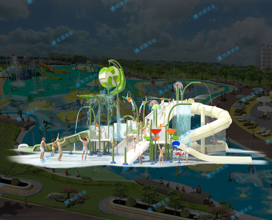 水上樂園滑梯組合平臺