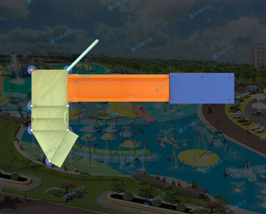 兒童室外組合水上滑梯