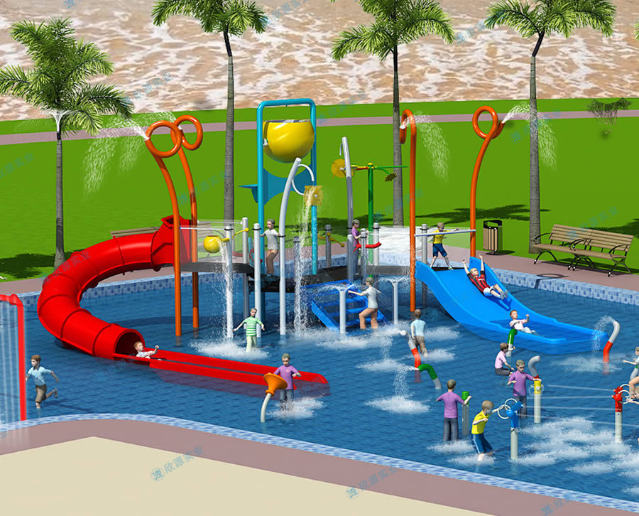 兒童中型組合水上滑梯