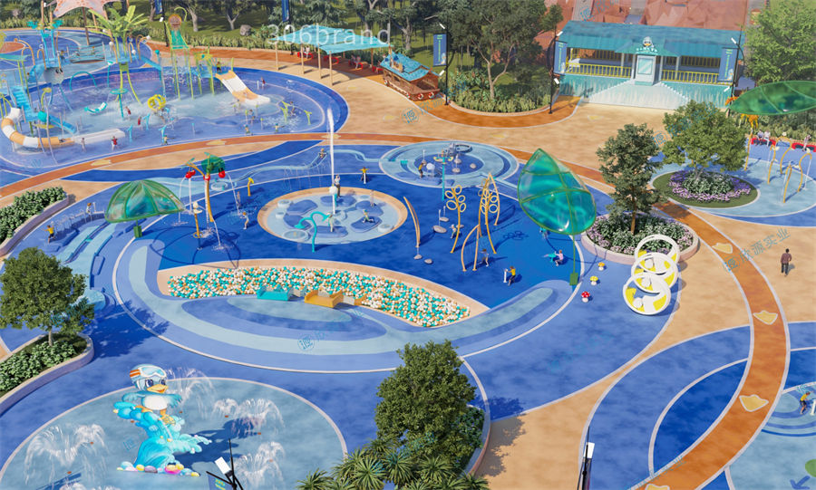 6000平方旱噴水上樂(lè)園整體規(guī)劃方案