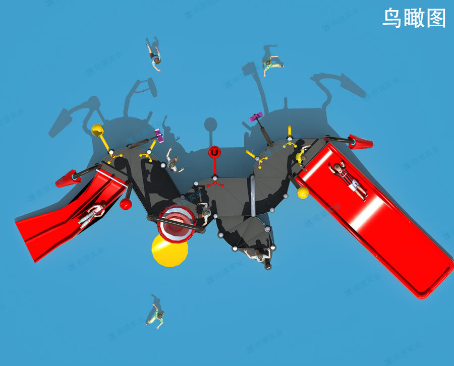 中國(guó)龍倒水桶水上滑梯組合