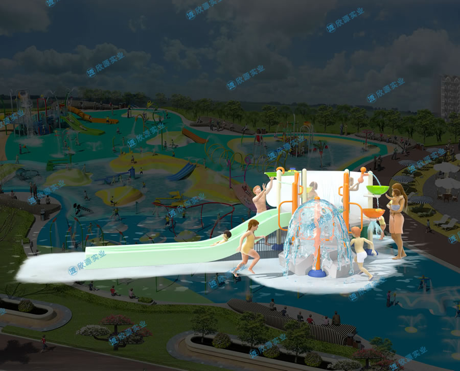 多功能水上滑梯組合