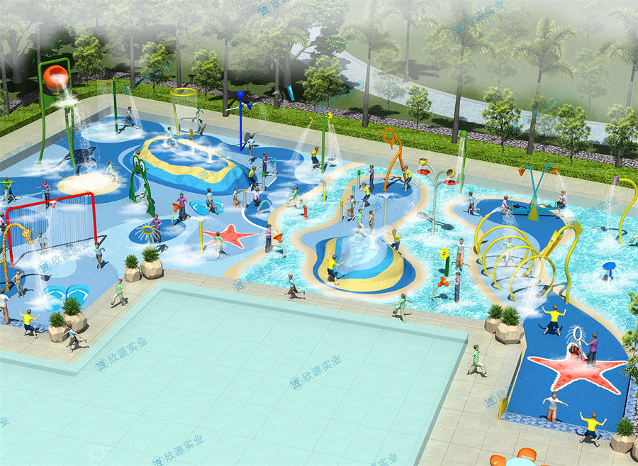 680平方旱噴水上樂園整體規劃方案
