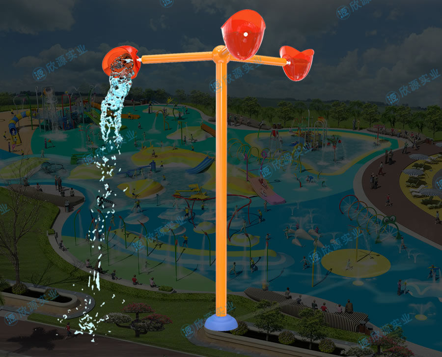 三錐桶倒水游樂設備