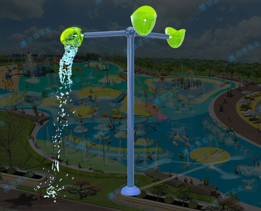 三錐桶倒水游樂設備