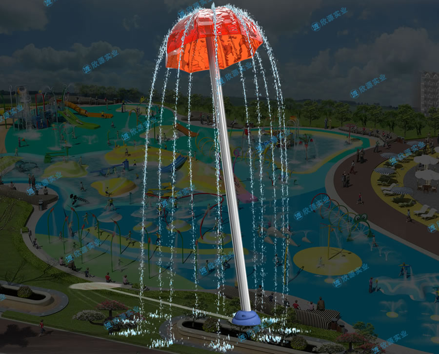 雨傘淋水戲水小品設備