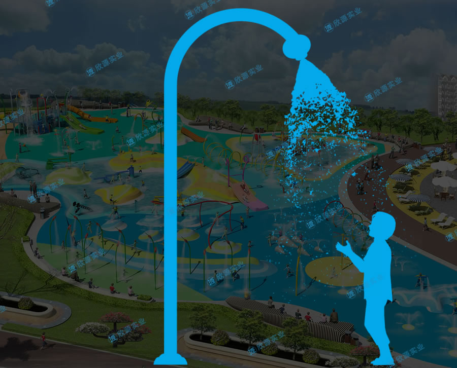 噴水拐杖戲水小品設備