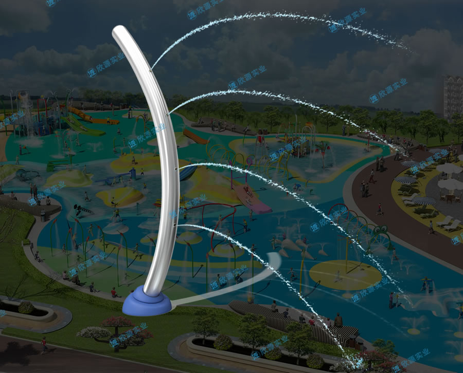 噴水彎管戲水小品設備