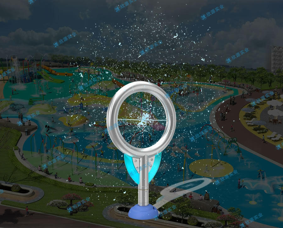 噴水圓環戲水小品設備