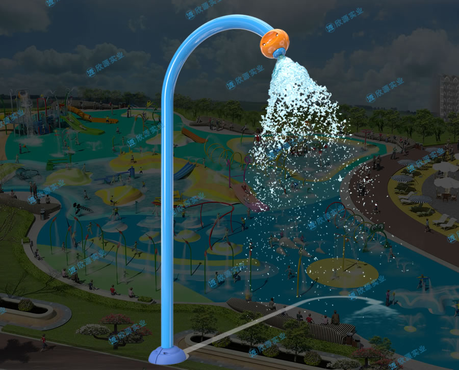 噴水拐杖戲水小品設備