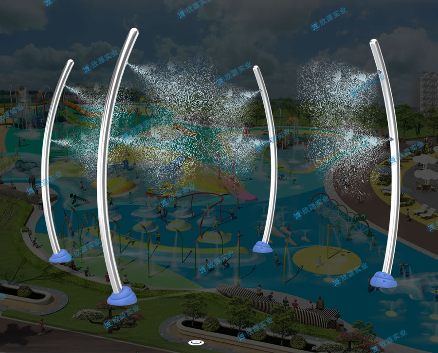 噴霧彎管戲水小品設備